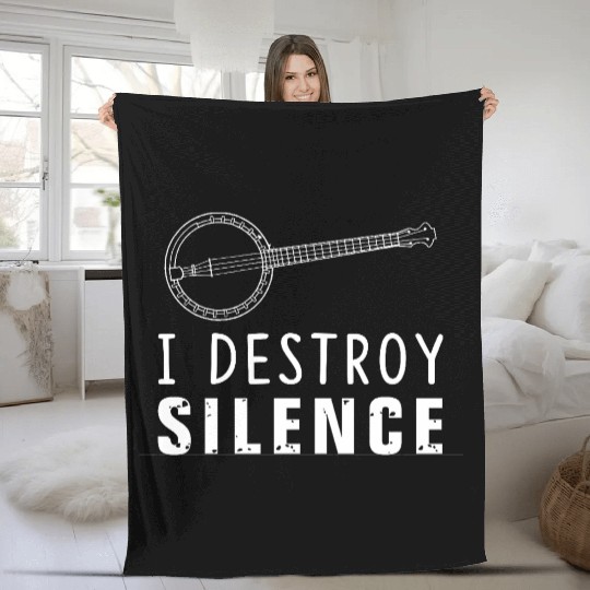 Banjo guitar player Fleece Blankets