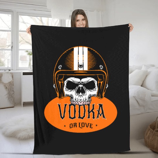 v is for vodka valentines VODKA RIDER Fleece Blankets