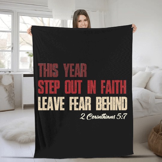 Faith Over Fear – Step Out in Faith 2025 Fleece Blankets