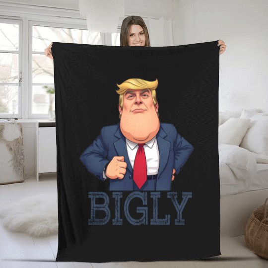 Bigly Trump Fleece Blankets