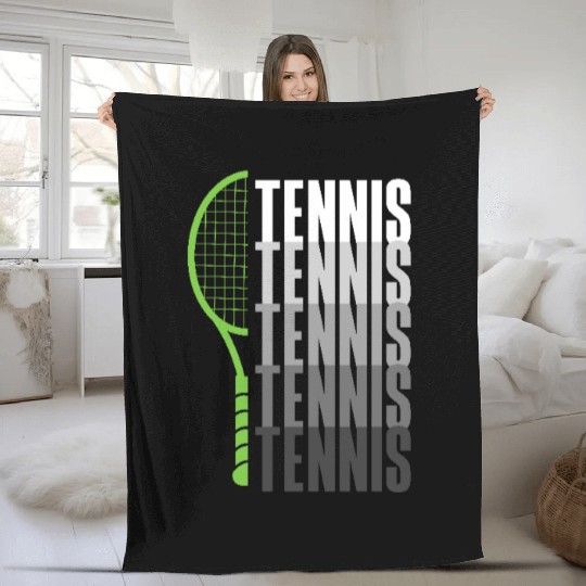 Tennis Enthusiast Passion Reflection Fleece Blankets