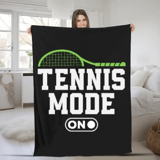 Tennis Mode On Enthusiast Vibes Fleece Blankets