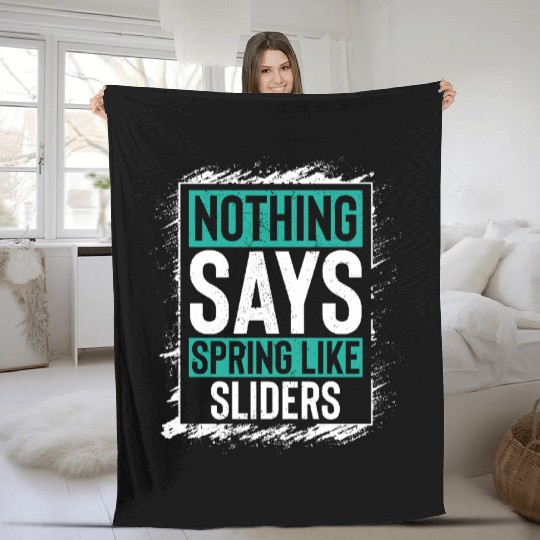 Nothing Says Spring Like Sliders Fun Vibes Fleece Blankets