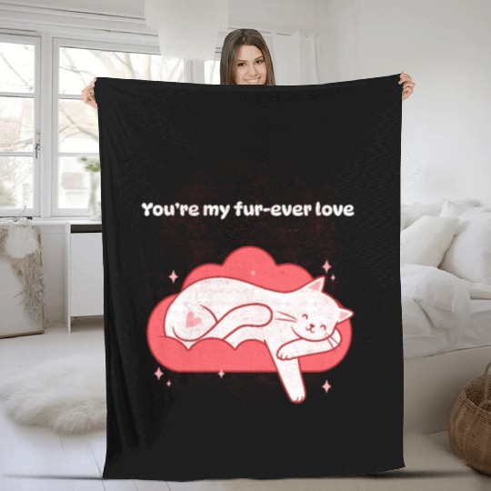 You Are My Fur-ever Love Valentine’s Day Fleece Blankets