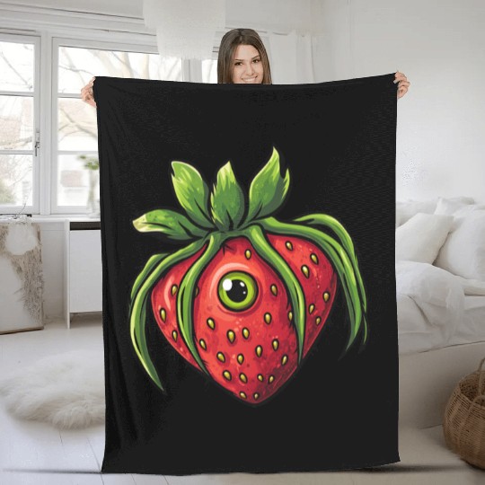 Strawberry Spider Strawberry Spider Fleece Blankets