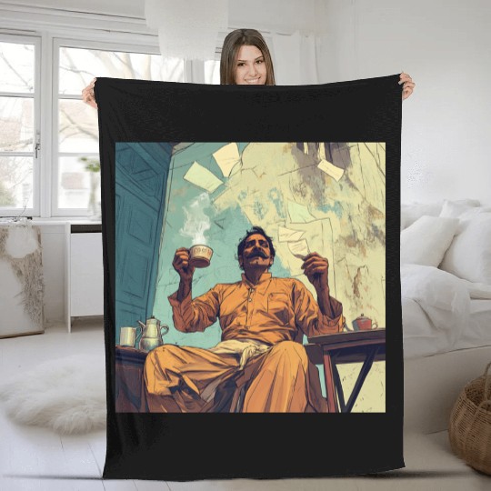 Busy with work and paperwork. Fleece Blankets