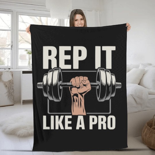 Hammer Curls Bodybuilding Fitness Workout Gym Fleece Blankets