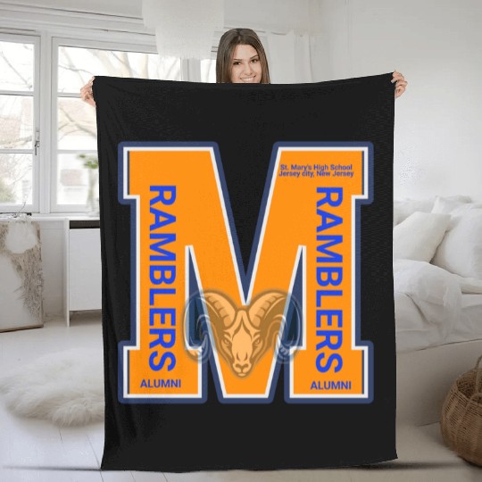 RAMBLERS AT St MARY S HIGH School JCNJ Fleece Blankets