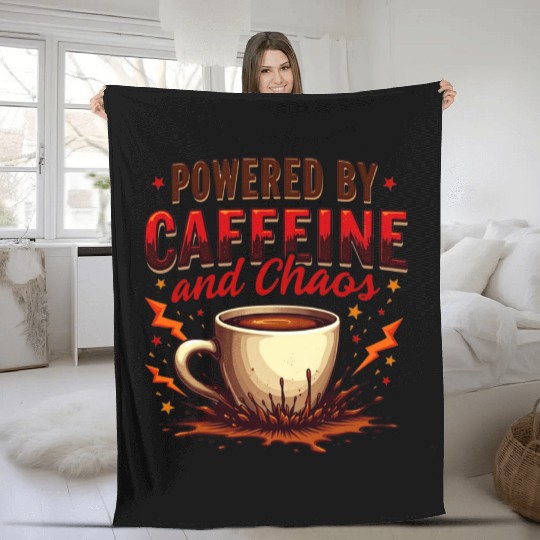 Caffeine Chaos Fleece Blankets