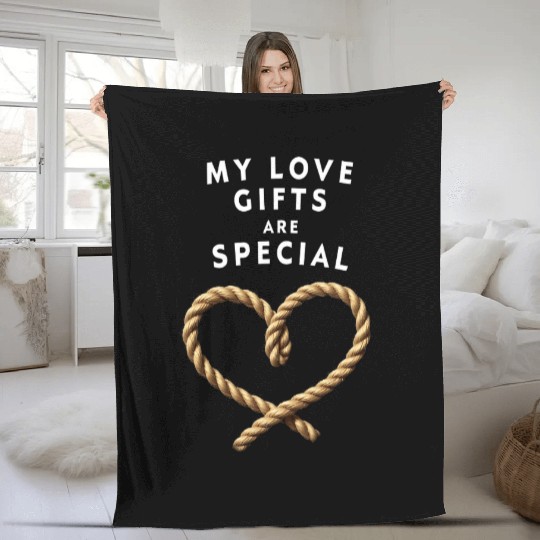 Funny BDSM Valentine My Love Gifts Are Special Fleece Blankets