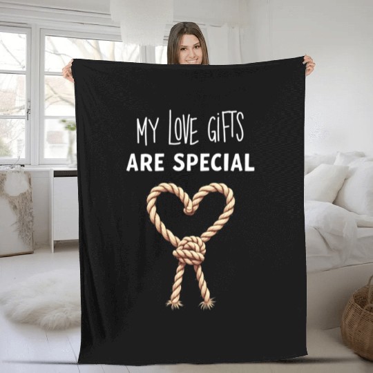 Funny BDSM Valentine My Love Gifts Are Special Fleece Blankets