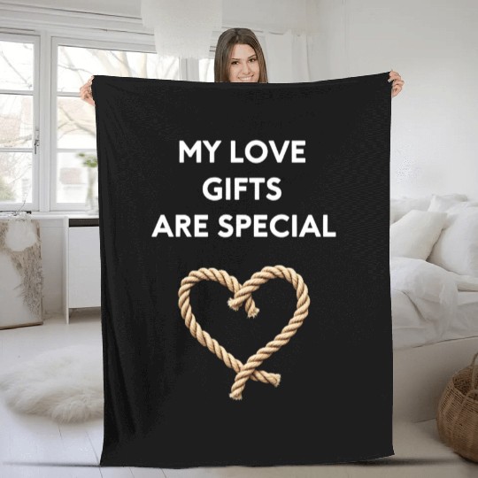 Funny BDSM Valentine My Love Gifts Are Special Fleece Blankets