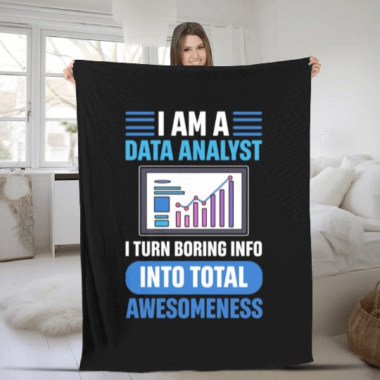Data Engineer Data Processing Analyst Data Science Fleece Blankets