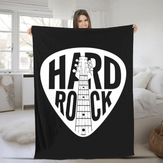 Hard Rock Guitar Pick Fleece Blankets
