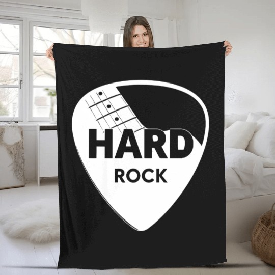 Hard Rock Guitar Pick Fleece Blankets