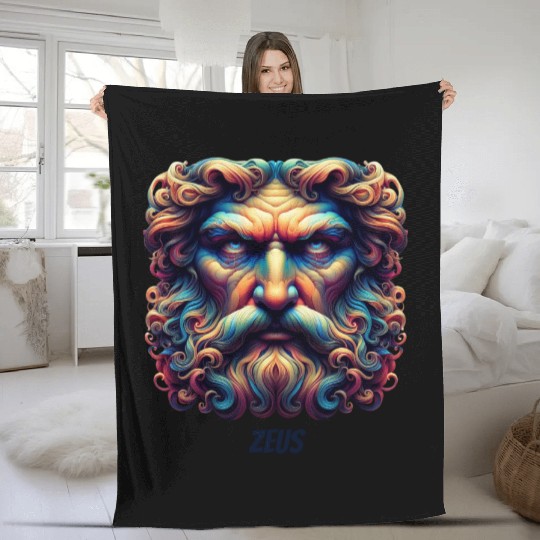 face of zeus mythosview Fleece Blankets