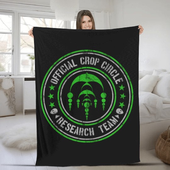 Official Crop Circle Research Team | Alien Message Fleece Blankets