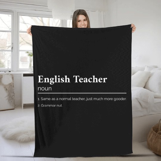 English Teacher Definition Fleece Blankets