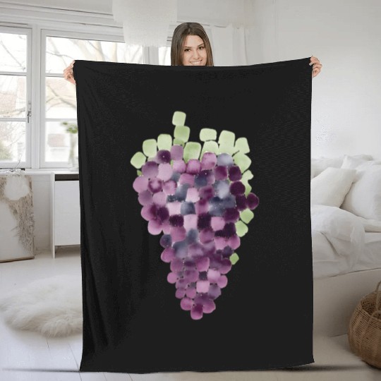 Grape Mosaic Fleece Blankets