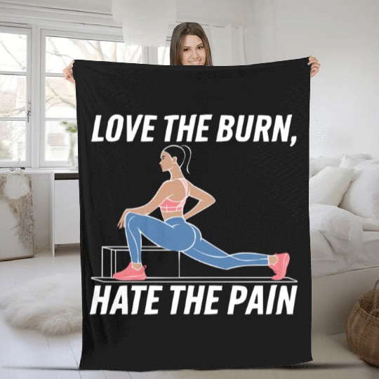 Bulgarian Squat Exercise Fitness Workout Gym Fleece Blankets