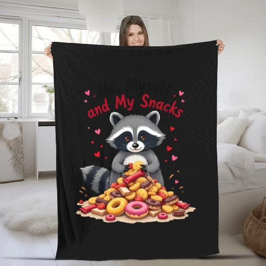 Me, Myself, and My Snacks Fleece Blankets