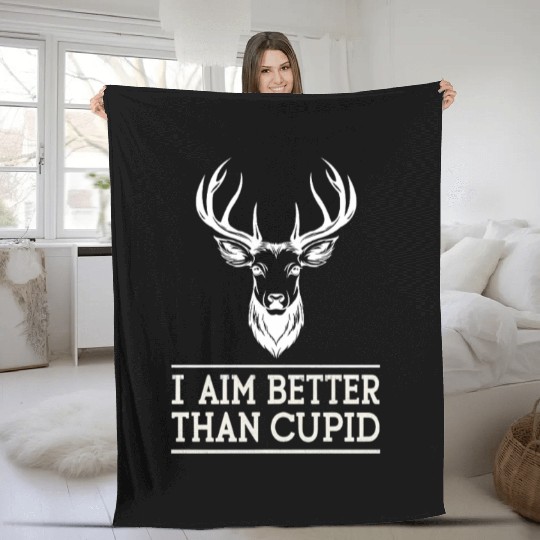 Funny Valentine's Day Cupid Fleece Blankets
