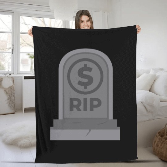 RIP Dollar Coin Bankrupt America Fleece Blankets