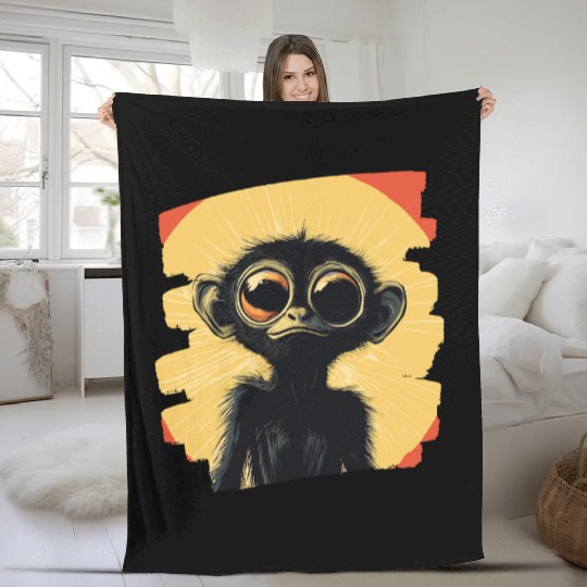 Spider Monkey Fleece Blankets
