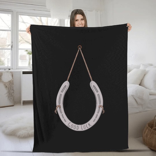 Horseshoe to bring you good luck Fleece Blankets