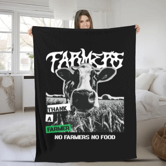 Thank a farmer DESIGN Fleece Blankets