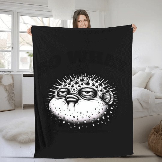 Grumpy Pufferfish – Unique Attitude Fleece Blankets