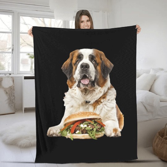 Saint Bernard Fleece Blankets