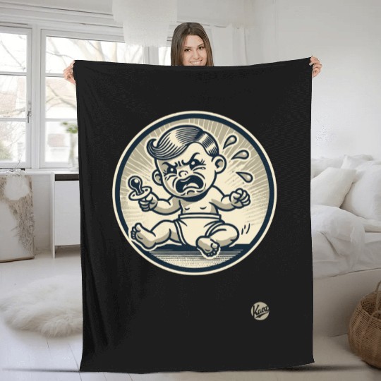 Spoiled Crybaby – Vintage Cartoon Fleece Blankets