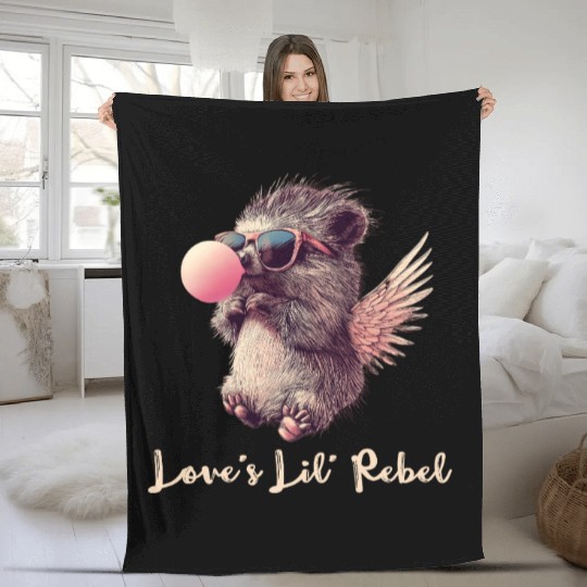 Love’s Little Rebel | Cool Lil’ Hedgehog Fleece Blankets