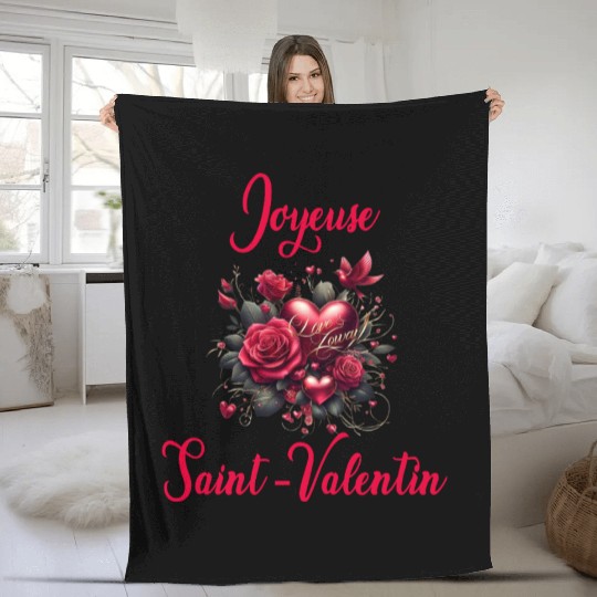 Joyeuse Saint-Valentin Fleece Blankets