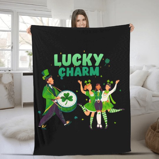 Lucky Charm Unisex Lightweight Crewneck Fleece Blankets