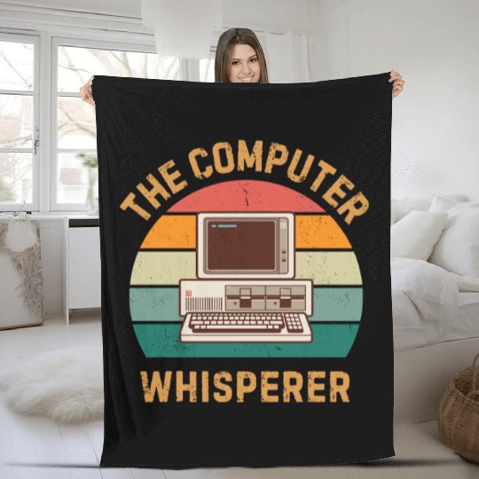 computer whisperer Fleece Blankets