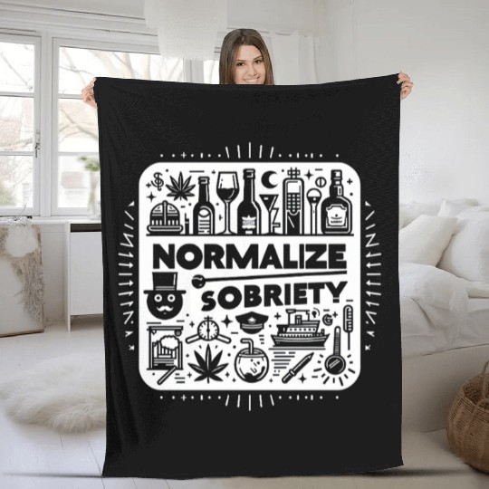 Normalize Sobriety 10 Fleece Blankets