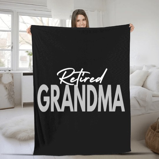 retired grandma Fleece Blankets