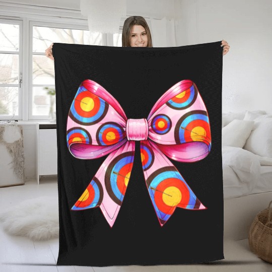 Coquette Bow Archery Archer Bow and Arrow Fleece Blankets