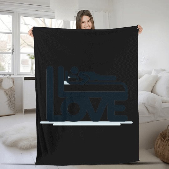 3D Love Typography with Creative Design Fleece Blankets