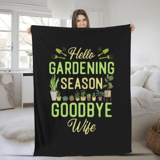 Plant Lover Gardening Husband Wife Fleece Blankets