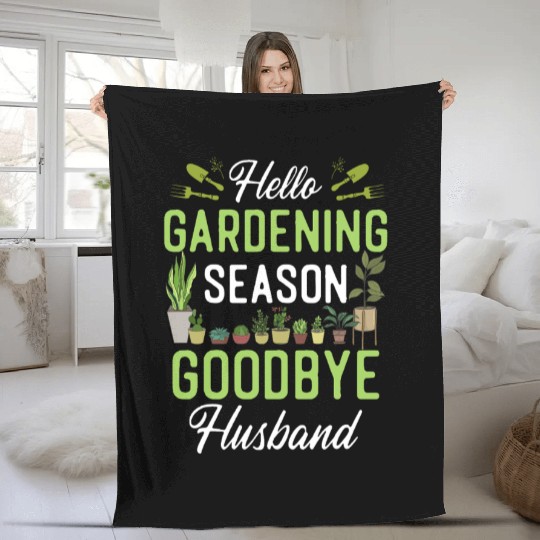 Plant Lover Gardening Husband Wife Fleece Blankets