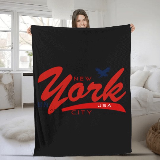New York City Fleece Blankets