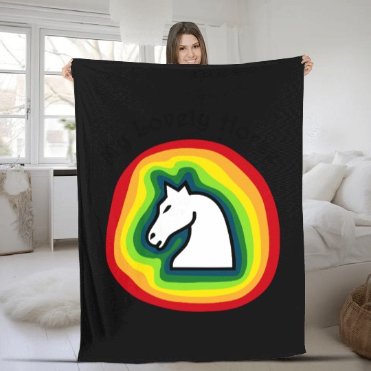 My Lovely Horse Fleece Blankets