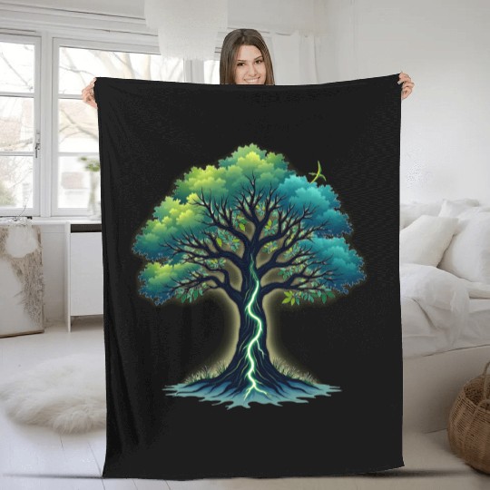 Majestic Tree of Life Fleece Blankets