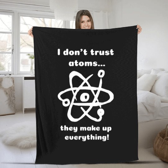 Science puns Fleece Blankets