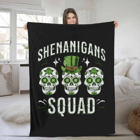 Shenanigans Squad – St. Patrick’s Day Fleece Blankets