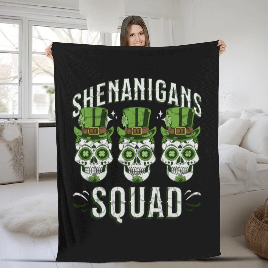 Shenanigans Squad – St. Patrick’s Day Fleece Blankets