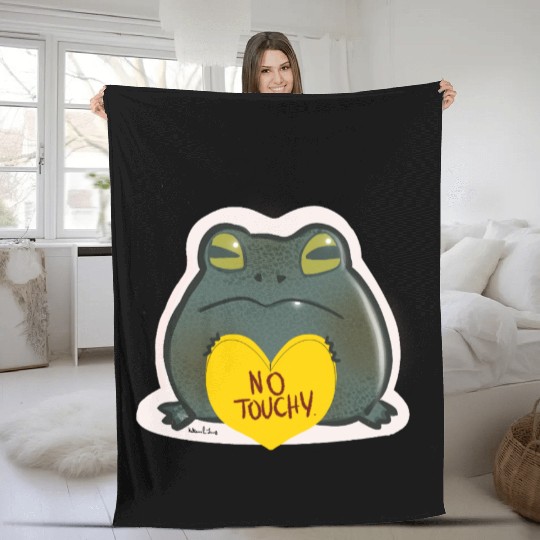 NO Touchy! Grumpy toad. Fleece Blankets
